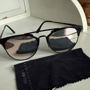 Quay Australia Black Aviator Sunglasses